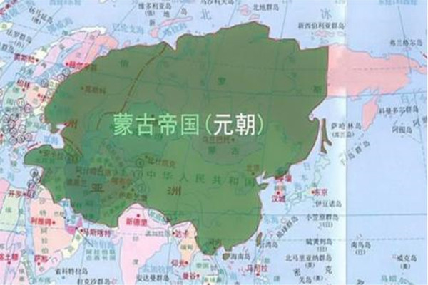 蒙古帝国版图巅峰图片