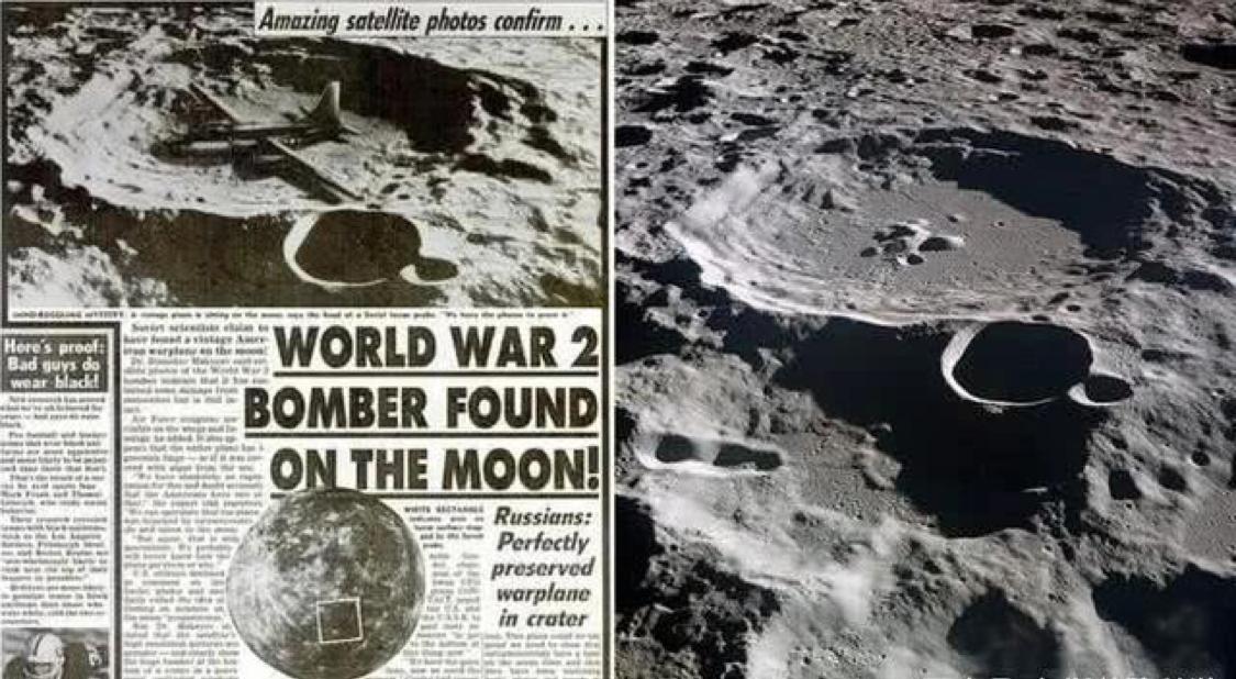 二战时期就有飞机登上月球还留下了照片科技造假